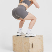 UnifiedMove™ High Waisted Shorts 6" | Ash Gray