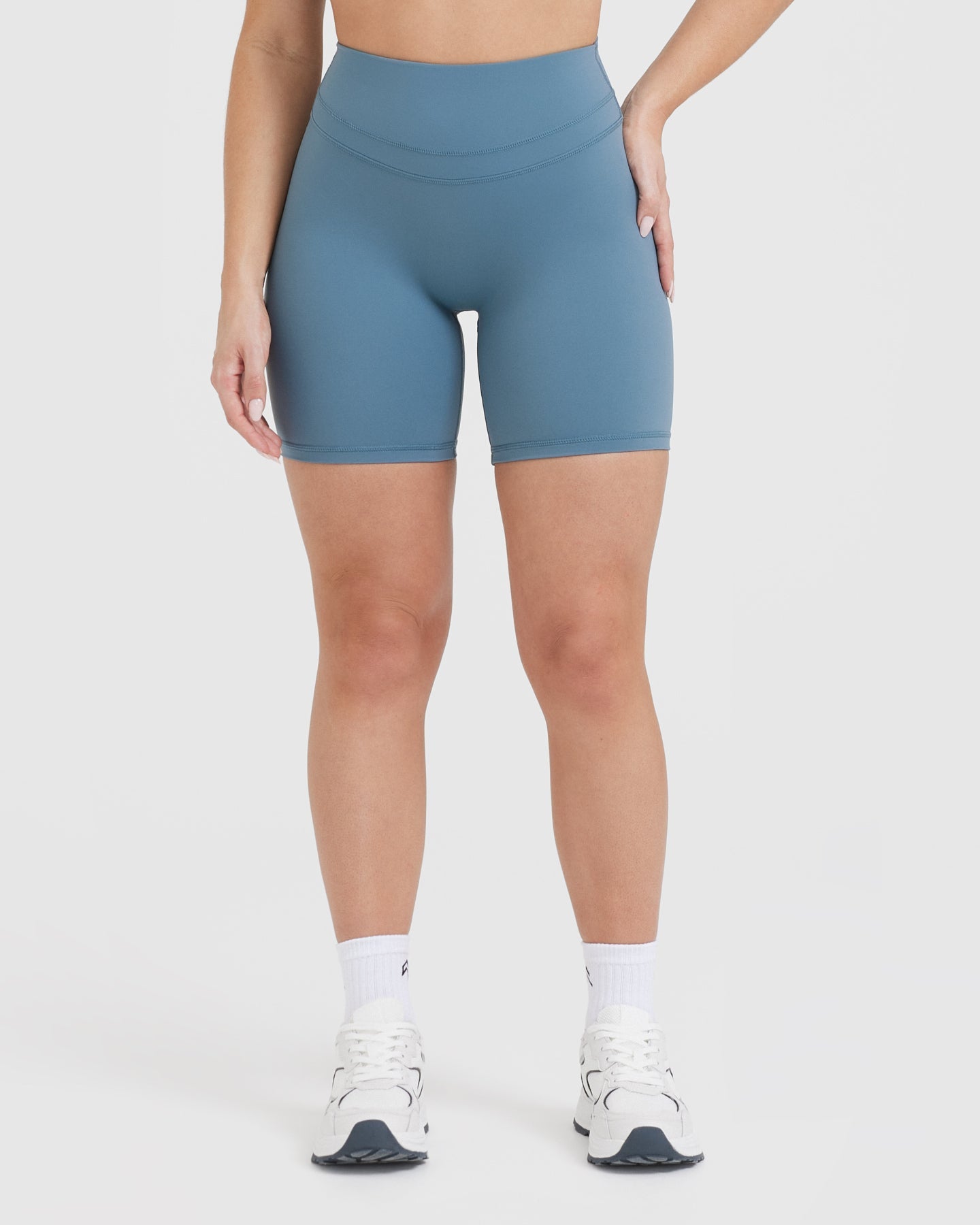 UnifiedMove™ High Waisted Shorts 6" | Moonstone Blue