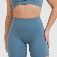 UnifiedMove™ High Waisted Shorts 6" | Moonstone Blue