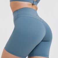UnifiedMove™ High Waisted Shorts 6" | Moonstone Blue