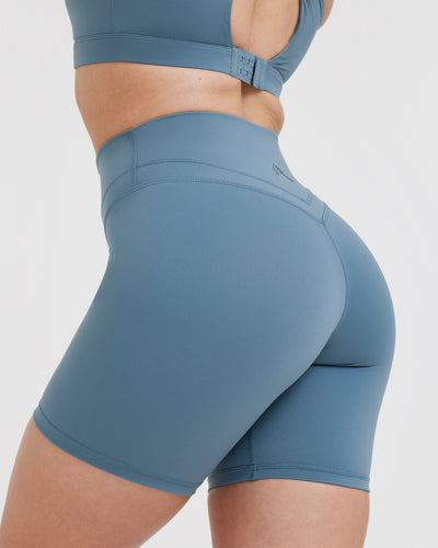 UnifiedMove™ High Waisted Shorts 6" | Moonstone Blue