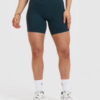 UnifiedMove™ High Waisted Shorts 6" | Oil Blue
