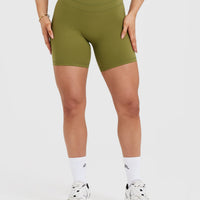 UnifiedMove™ High Waisted Shorts 6" | Olive Green