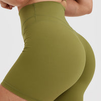 UnifiedMove™ High Waisted Shorts 6" | Olive Green