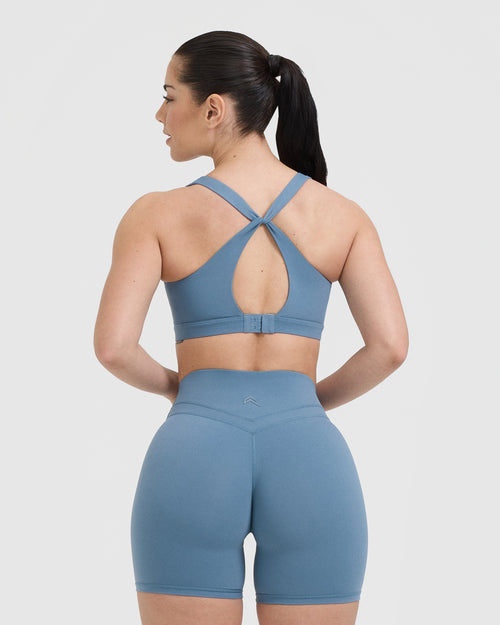 Unified Layered Sports Bra | Moonstone Blue