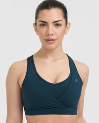 Unified Layered Sports Bra | Oil Blue