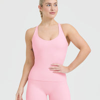 Unified V-Neck Cross Back Vest | Petal Pink