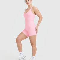 Unified V-Neck Cross Back Vest | Petal Pink