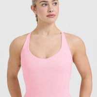 Unified V-Neck Cross Back Vest | Petal Pink