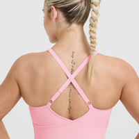 Unified V-Neck Cross Back Vest | Petal Pink