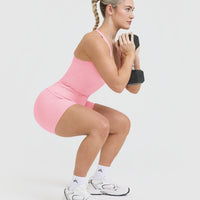 Unified V-Neck Cross Back Vest | Petal Pink