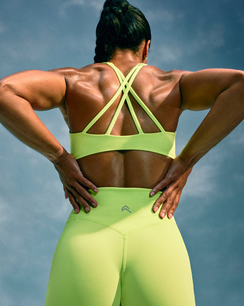 EasyLift™ High Neck Sports Bra | Citrus Green