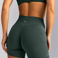 UnifiedMove™ High Waist Shorts 6" New Branding | Shadow Green