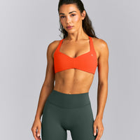 UnifiedMove™ T Back Minimal Bralette New Branding | Energy Orange