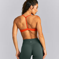 UnifiedMove™ T Back Minimal Bralette New Branding | Energy Orange
