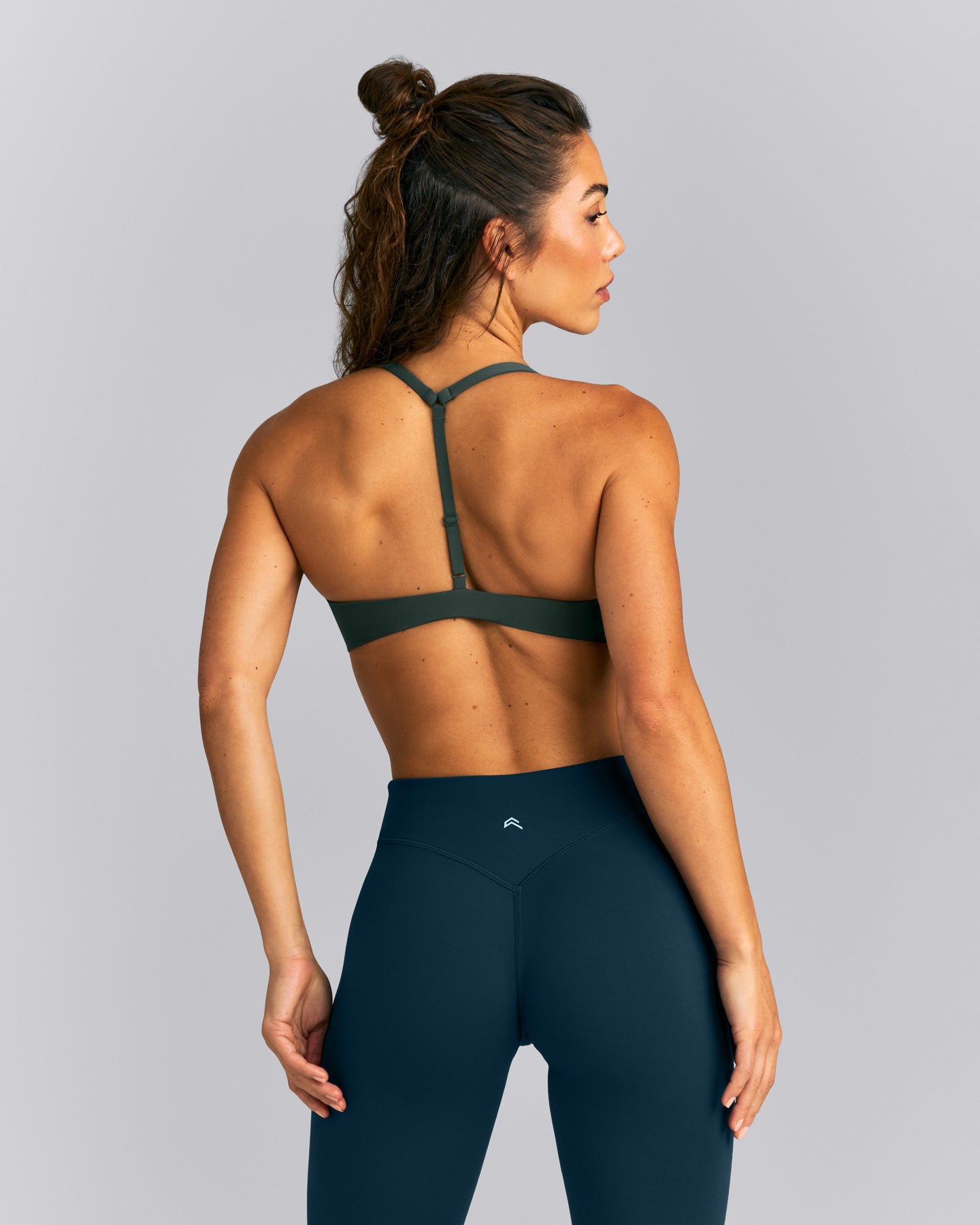 UnifiedMove™ T Back Minimal Bralette New Branding | Shadow Green