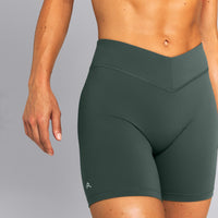 UnifiedMove™ V Front Mid Rise Shorts 6" New Branding | Shadow Green