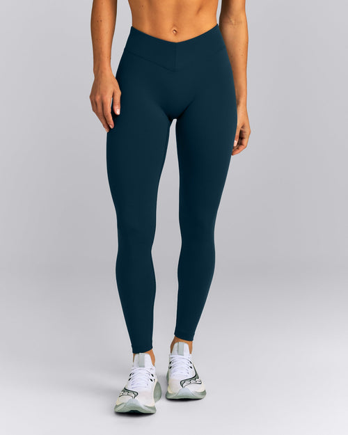 UnifiedMove™ V Front Mid Rise Leggings | Oil Blue