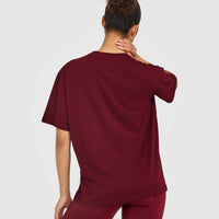 Classic Oversized Lightweight T-Shirt | Rosewood