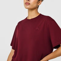Classic Oversized Lightweight T-Shirt | Rosewood