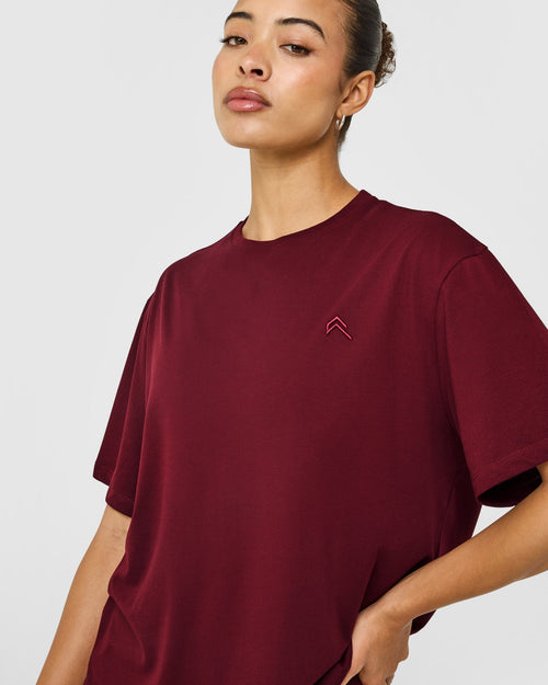 Classic Oversized Lightweight T-Shirt | Rosewood
