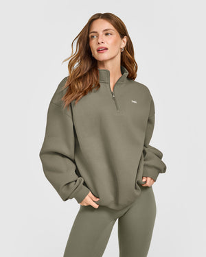 Foundations 1/4 Zip Sweatshirt in Alpine Green | Oner Active US