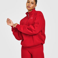 Foundations 1/4 Zip Sweatshirt | Toasted Red