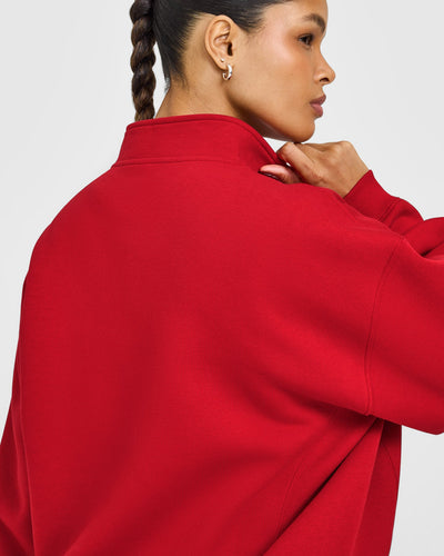 Foundations 1/4 Zip Sweatshirt | Toasted Red