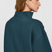 Foundations 1/4 Zip Sweatshirt | Oil Blue