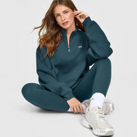 Foundations 1/4 Zip Sweatshirt | Oil Blue