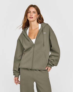 上下セットZipped Hoodie sweat pants オン　on Foundations Zip Up Hoodie in Alpine Green | Oner Active US