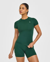 Go To Seamless Fitted Top | Racing Green