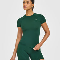 Go To Seamless Fitted Top | Racing Green