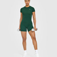 Go To Seamless Fitted Top | Racing Green