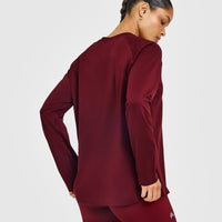 Go To Seamless Loose Long Sleeve Top | Rosewood