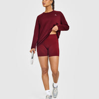 Go To Seamless Loose Long Sleeve Top | Rosewood