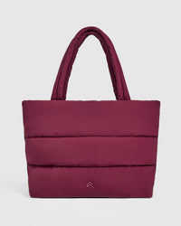 Quilted Tote Bag | Deep Cherry