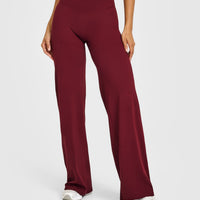 SoftMotion™ Straight Leg Bottoms with White Logo | Light Rosewood