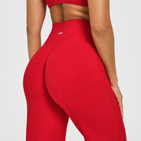 SoftMotion™ Straight Leg Bottoms with White Logo | Light Toasted Red