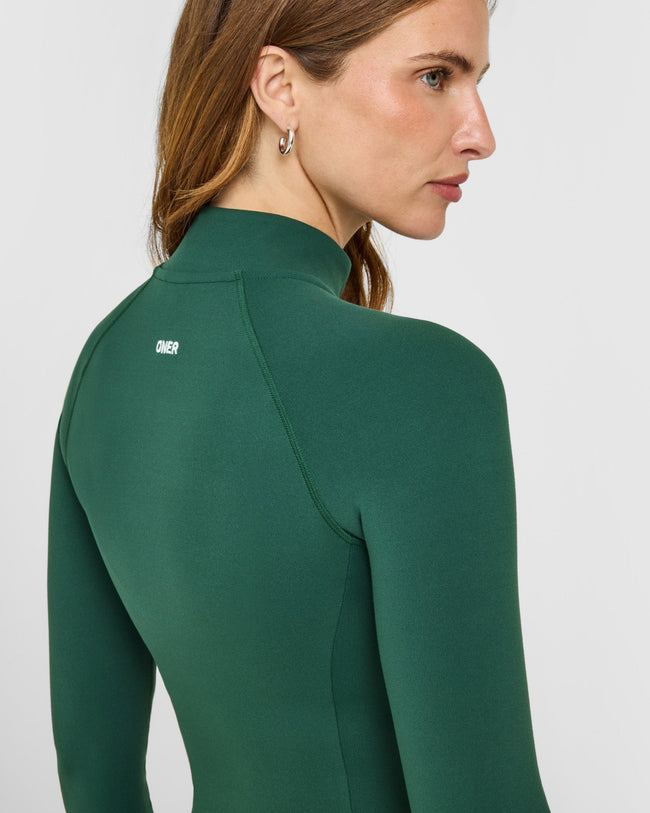 SoftMotion™ Jacket with White Logo | Dark Racing Green