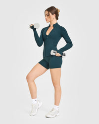 SoftMotion™ Jacket with White Logo | Oil Blue