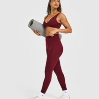 SoftMotion™ Scoop Back Bralette with White Logo | Light Rosewood