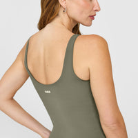 SoftMotion™ Scoop Neck Vest with White Logo | Alpine Green