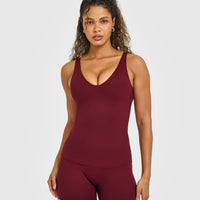 SoftMotion™ Scoop Neck Vest with White Logo | Light Rosewood