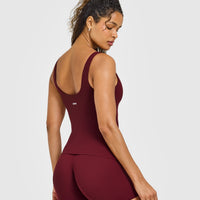 SoftMotion™ Scoop Neck Vest with White Logo | Light Rosewood