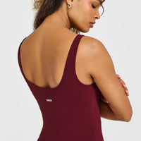 SoftMotion™ Scoop Neck Vest with White Logo | Light Rosewood