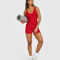 SoftMotion™ Scoop Neck Vest with White Logo | Light Toasted Red