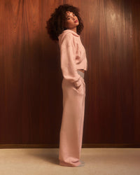 Oversized Knit Straight Leg Pants | Soft Girl Pink