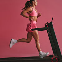 UnifiedMove Double Layer Shorts 5" with Reflective Logo | Hot Girl Pink