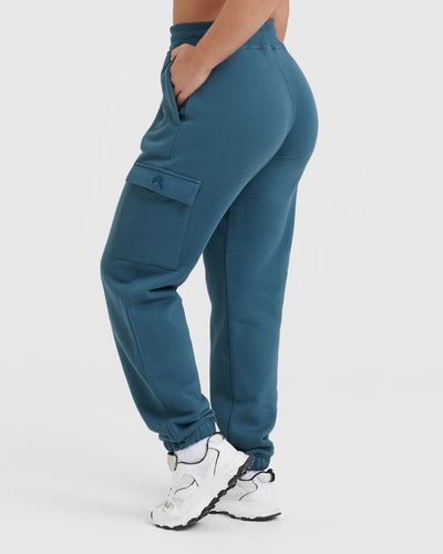 Blue best sale cargo joggers